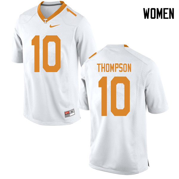 Women #10 Bryce Thompson Tennessee Volunteers College Football Jerseys Sale-White